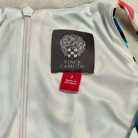 NWT Vince Camuto Dress Size 2 Abstract Watercolor Print Fit & Flare Scuba fabric - Picture 13 of 16